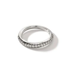 John Hardy Surf 1/4ctw Diamond Pave 3mm Sterling Silver Ring