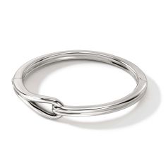 John Hardy Surf Sterling Silver Hinged Bangle Bracelet - 12.5mm