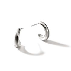 John Hardy Surf Sterling Silver Small J Hoop Earrings