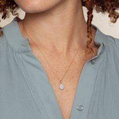 Kallati Rose Gold Pear Cluster Diamond Pendant 1/3ctw