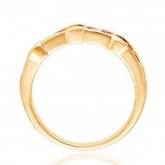 Kallati Vintage-Inspired Princess Ruby and Diamond Band 1/5ctw