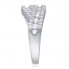 Kallati White Gold Diamond Twist Band 1ctw