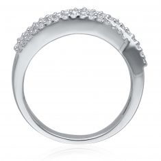 Kallati White Gold Diamond Twist Band 1ctw