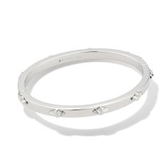 Kendra Scott Abbie Metal Bangle Bracelet, Rhodium-Plated