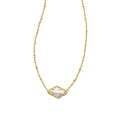 Kendra Scott Abbie Pendant Necklace in Iridescent Abalone