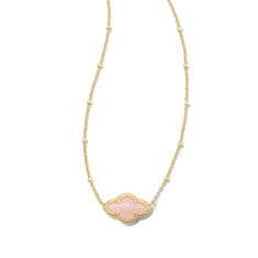 Kendra Scott Lillia Butterfly Gold Pendant Necklace in Rose Pink Kyocera  Opal