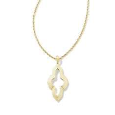 Kendra Scott Abbie Small Long Pendant Necklace in Mixed Metal
