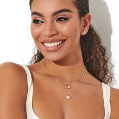Final Sale - Kendra Scott Ari Pave Crystal Heart Earrings in White Crystal, Gold-Plated