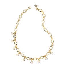 Kendra Scott Ashton Pearl Chain Necklace in White Freshwater Cultured Pearl