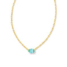 Kendra Scott Cailin Pendant Necklace in Aqua Crystal