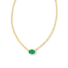 Kendra Scott Cailin Pendant Necklace in Green Crystal