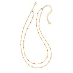 Kendra Scott Dottie Multi-Strand Necklace in Orange