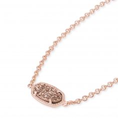 Kendra Scott Elaina Adjustable Chain Bracelet in Rose Gold Tone Drusy