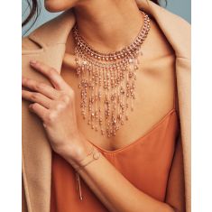 Kendra Scott Elaina Adjustable Chain Bracelet in Rose Gold Tone Drusy