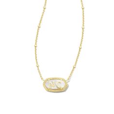 Kendra Scott Elisa North Carolina Necklace in Ivory Mother-of-Pearl