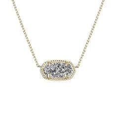 Kendra scott sales platinum drusy necklace