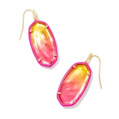 Kendra Scott Elle Enamel Framed Drop Earrings in Sunset Ombre Illusion