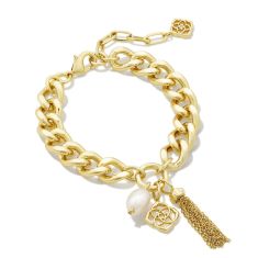 Kendra Scott Everleigh Chain Bracelet in White Freshwater Cultured Pearl