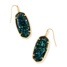 Kendra Scott Faceted Elle Drop Earrings in Dark Teal Mica REEDS Jewelers