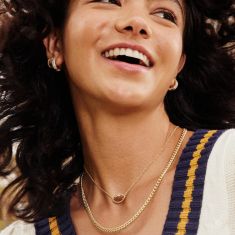 Kendra Scott Football Short Pendant Necklace in Orange Goldstone, Gold-Plated