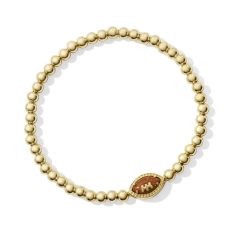 Kendra Scott Football Stretch Bracelet in Orange Goldstone, Gold-Plated