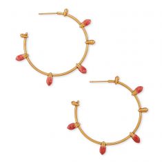 Kendra Scott Freida Hoop Earrings in Burnt Sienna Howlite