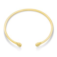 Kendra Scott Grayson Cuff Bracelet in White Crystal, Gold-Plated