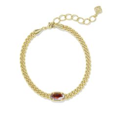 Kendra Scott Grayson Gold-Plated Delicate Link and Chain Bracelet in Dichroic Glass