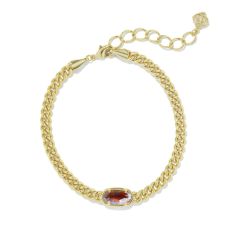Kendra Scott Grayson Gold-Plated Delicate Link and Chain Bracelet in Dichroic Glass