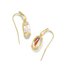 Kendra Scott Grayson Gold-Plated Drop Earrings in Dichroic Glass