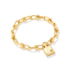 Kendra Scott Jess Lock Chain Bracelet, Gold-Plated