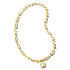 Kendra Scott Jess Lock Chain Necklace, Gold-Plated