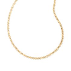 Kendra Scott Larsan Tennis Necklace in White Cubic Zirconia, Gold-Plated