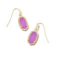 Kendra Scott Lee Drop Earrings in Mulberry Drusy