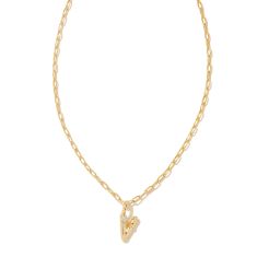 Kendra Scott Letter V Short Pendant Necklace, Gold-Plated