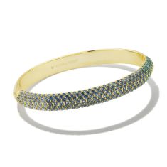 Kendra Scott Mikki Pave Bangle Bracelet in Green Blue Ombre Mix