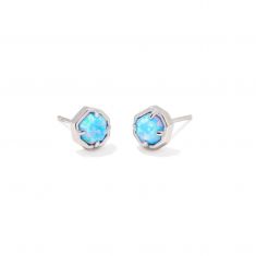 Kendra Scott Nola Stud Earrings in Light Blue Kyocera Created Opal REEDS Jewelers