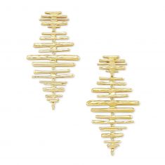 Kendra Scott Rylan Statement Earrings Gold Plated REEDS Jewelers