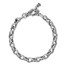King Baby Twisted Eight Link Chain Sterling Silver Bracelet | 7.5mm | 8.75 Inches