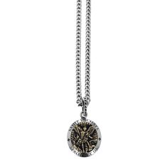 King Baby Two-Tone Saint Michael Pendant Necklace | 24 Inches