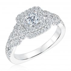 Kleinfeld Fine Jewelry Lexington White Gold Engagement Ring 3/4ctw