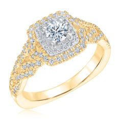 Kleinfeld Fine Jewelry Lexington Yellow Gold Engagement Ring 3/4ctw