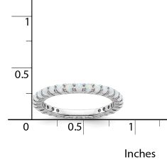 Lab Created Opal Sterling Silver Stackable Eternity Ring