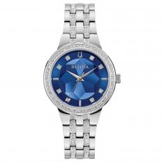 OMEGA De Ville Trésor Quartz Diamond Blue Fabric Strap Watch
