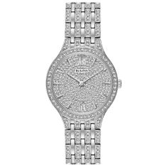 Ladies' Bulova Crystal Phantom Stainless Steel Watch | 32mm | 96L243