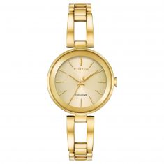 image of Ladies' Citizen Eco-Drive Axiom Gold-Tone Stainless Steel 28mm Watch EM0638-50P with sku:EM0638-50P