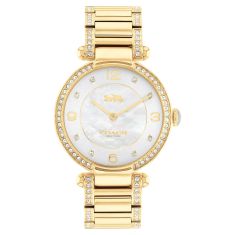 Ladies' COACH Cary Crystal Accent and Gold-Tone Bracelet Watch 14503832