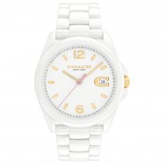 Ladies' COACH Greyson White Ceramic Watch | 36mm | 14503925