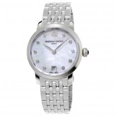 Ladies' Frederique Constant Slimline Stainless Steel Diamond Watch FC-220MPWD1S26B