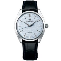 Men's Grand Seiko Elegance Watch, Light Blue Dial Leather Strap Watch SBGY007